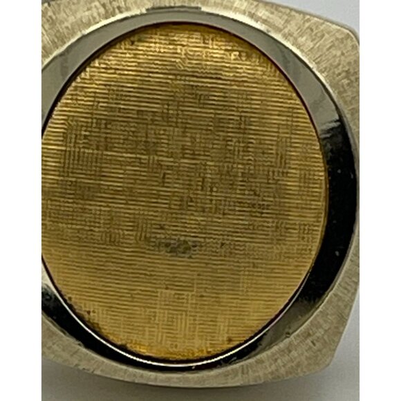 Swank Cufflinks Satin Shiny Gold Tone Watch 1" - Picture 2 of 6
